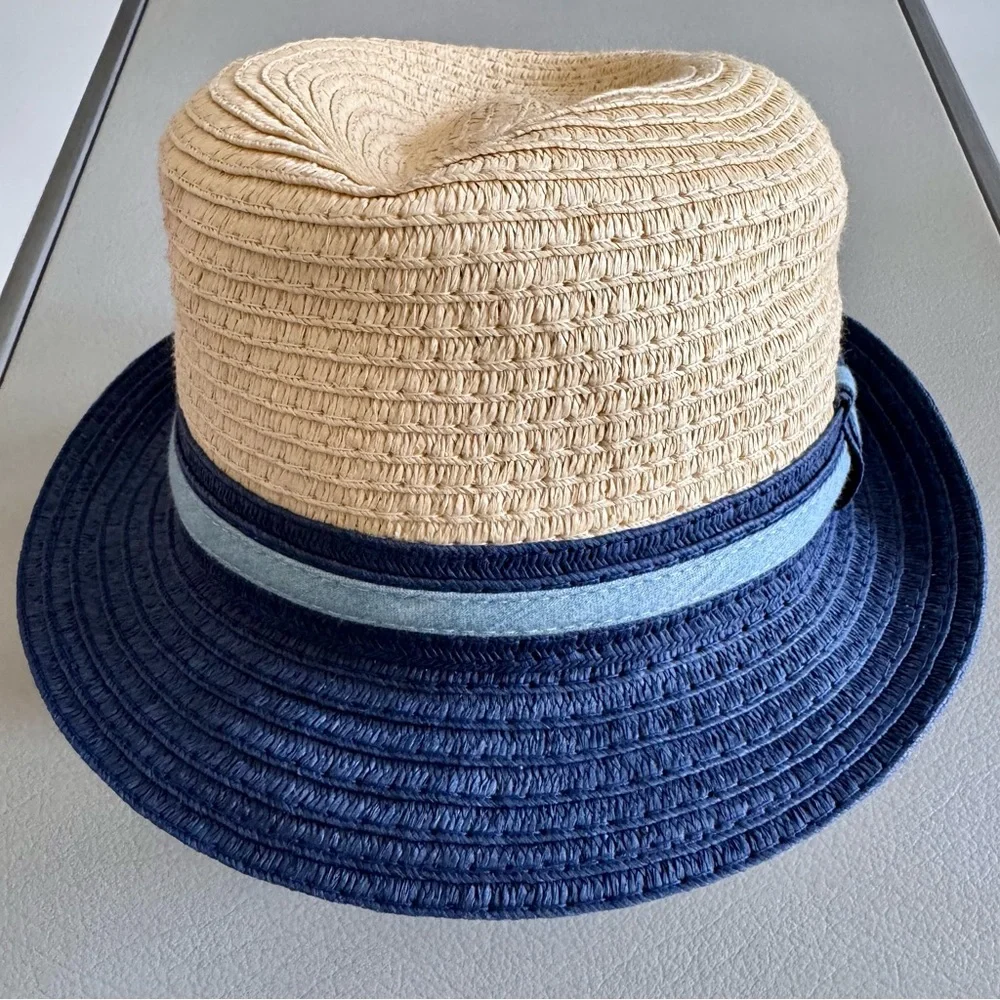 Kids Straw Hat Fedora | Little Kids | 7 inch approx. diameter